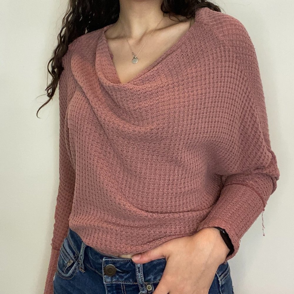 Free People Blush Pink off-the-shoulder Sweater Size XS